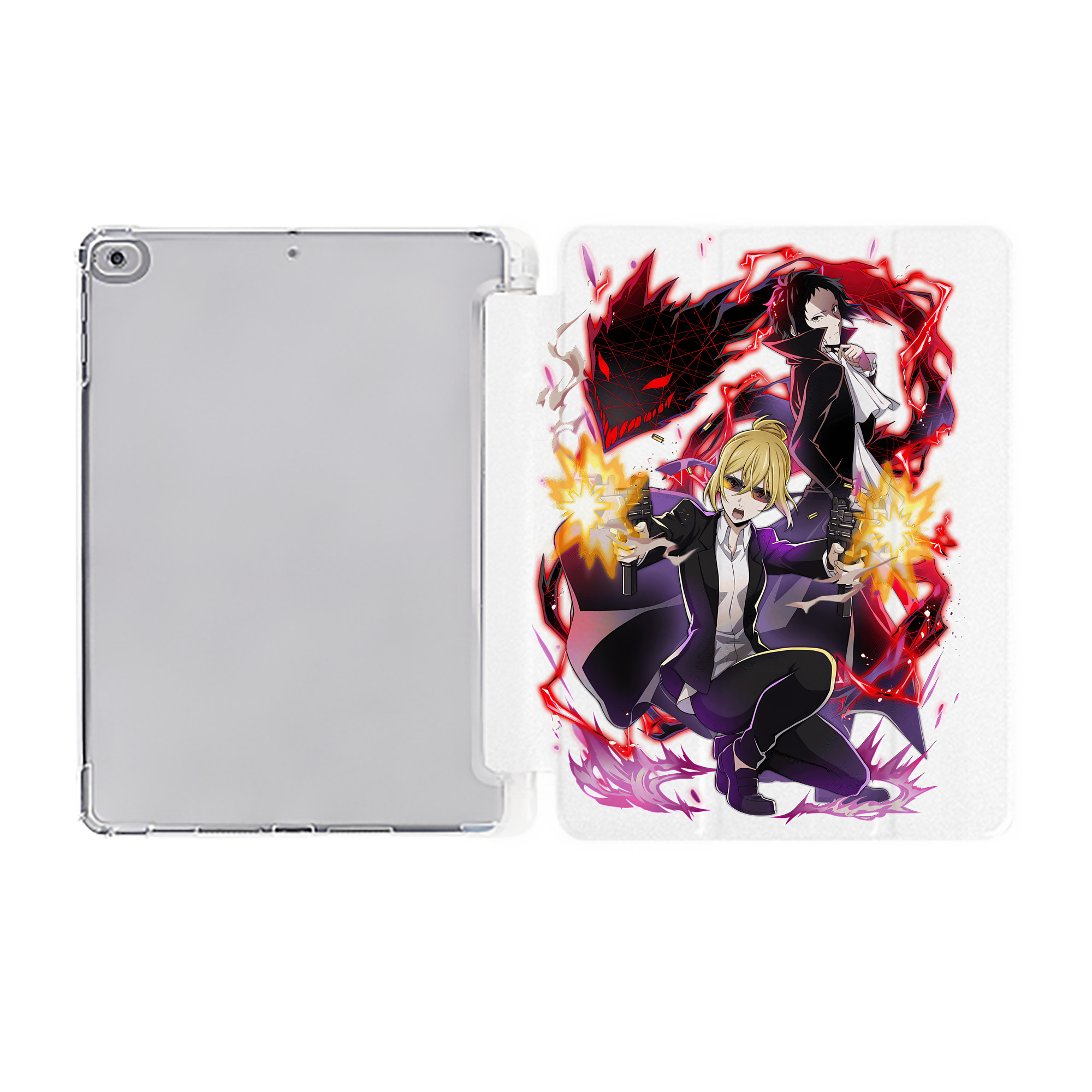 （画像用） 文豪ストレイドッグス Bungo Stray Dogs IPad ケース ペン収納付き 三つ折りスタンド PUレザー×シリコン 対応機種9.5/10.5/10.9インチ